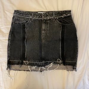 Zara denim skirt with zippers